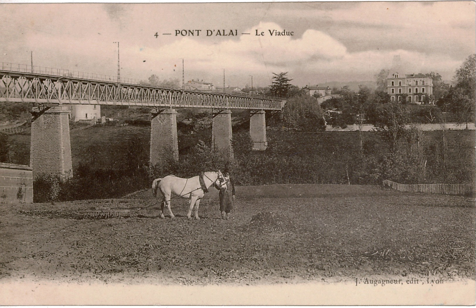 Cpa 69 Rare  PONT D' ALAI  Le Viaduc ( Chemin De Fer De L'Ouest Lyonnais) Animée, Cheval, Dos Vierge, état Du Neuf - Otros & Sin Clasificación