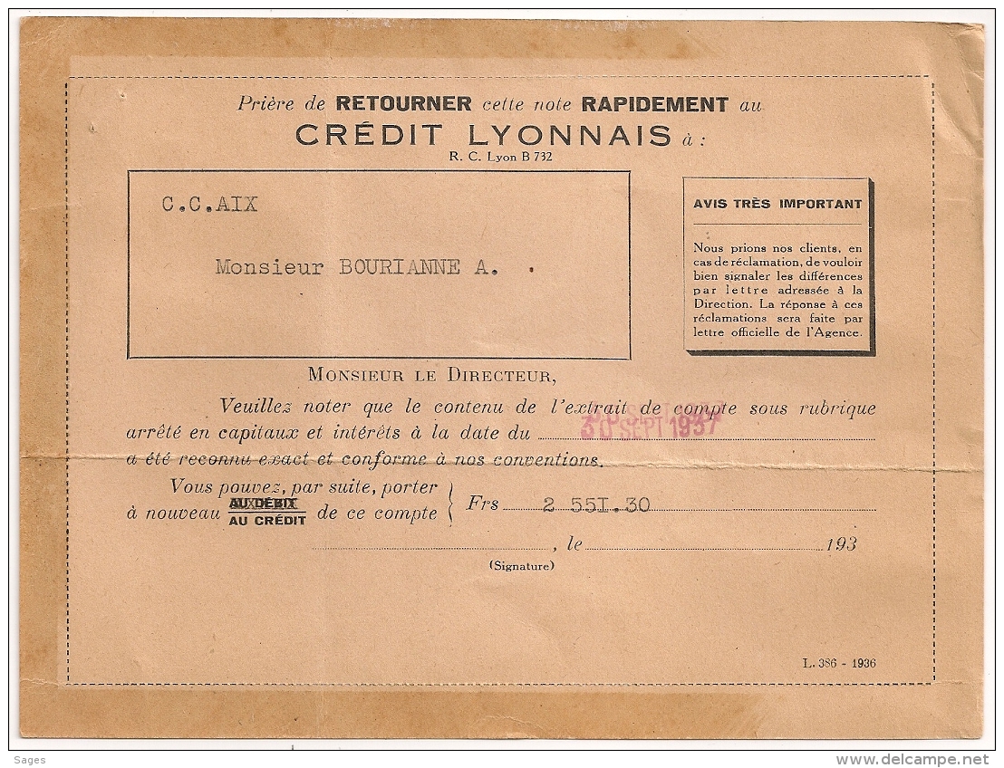 3 Cartes Lettre Différentes CREDIT LYONNAIS CHAMBERY Savoie NEUVES  Et Non Affranchies. - Non Classés