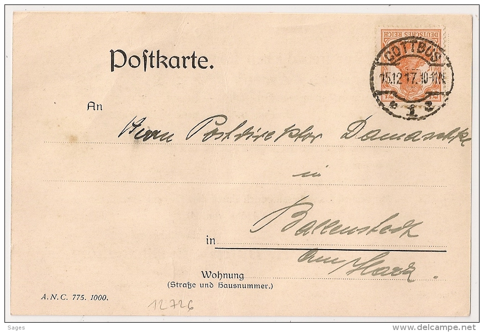 COTTBUS POSTKARTE . 1917. - Lettres & Documents