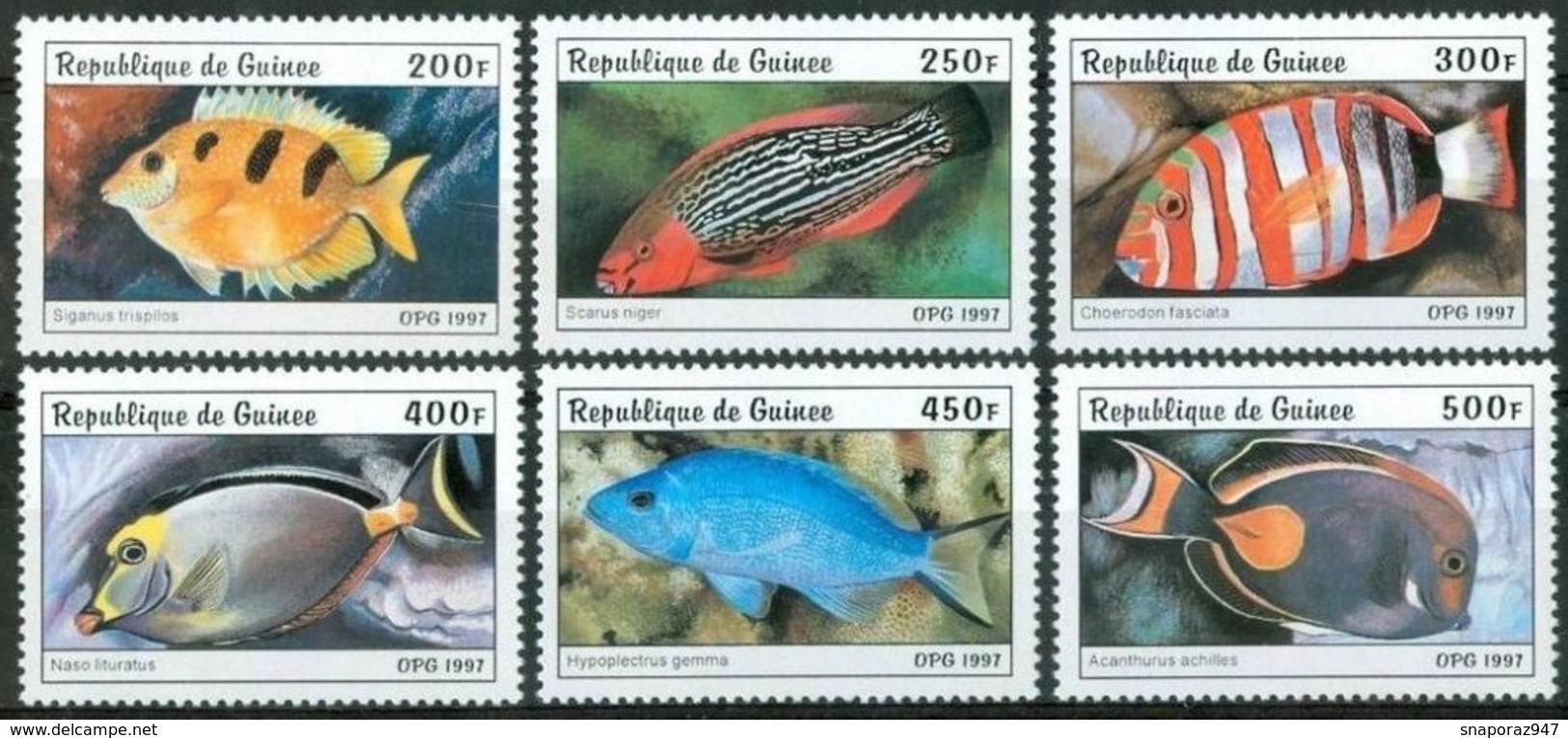 1997 Guinea Pesci Fish Fische Poissons Set MNH** Po14 - Fishes