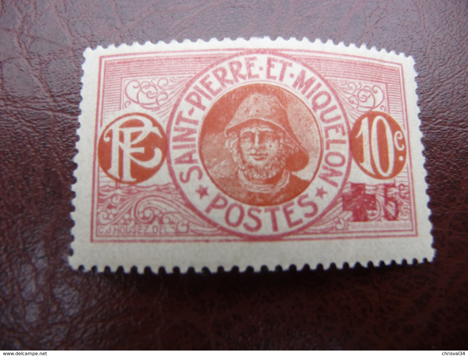 TIMBRE   SPM   1915-17   N  105  COTE  3,50  EUROS   NEUF  CHARNIERE - Unused Stamps
