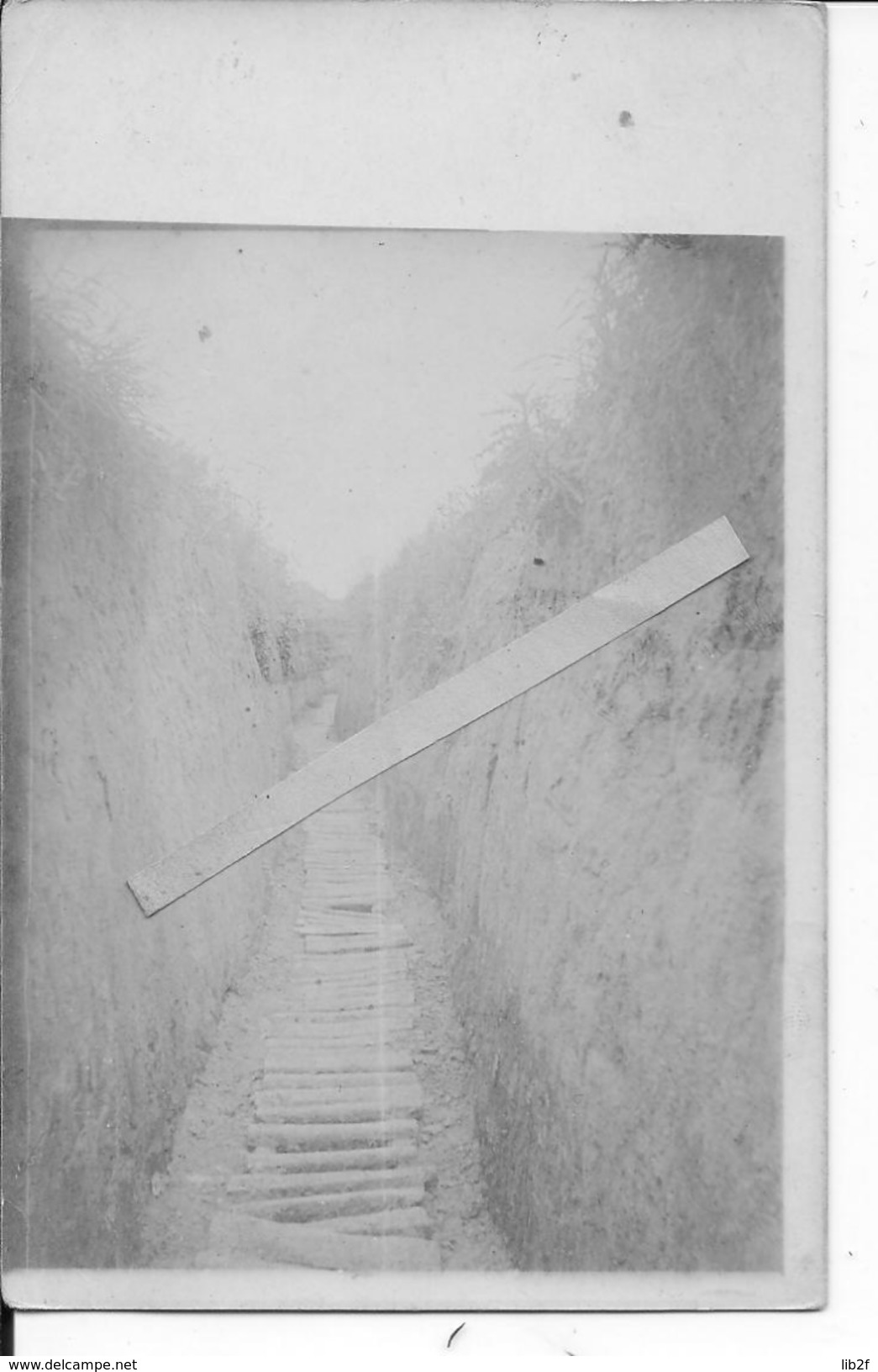 Aisne 1916 Tranchée Avec Caillebotis à Nouvron 1 Carte Photo 1914-1918 14-18 Ww1 - Guerre, Militaire