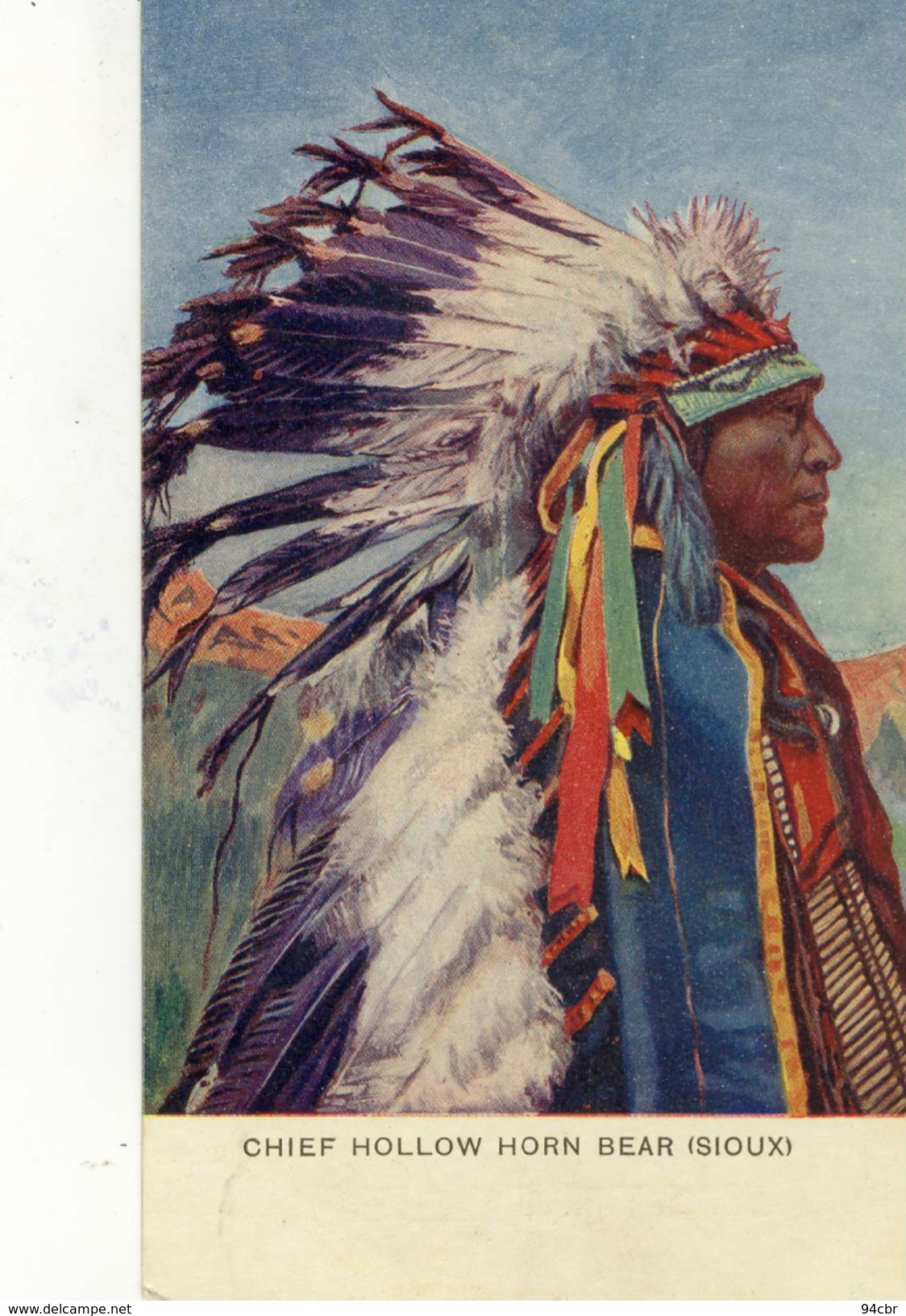 CPA  (INDIENS ) Chief Hollow Horn Bear (sioux)   (B BUR) - America