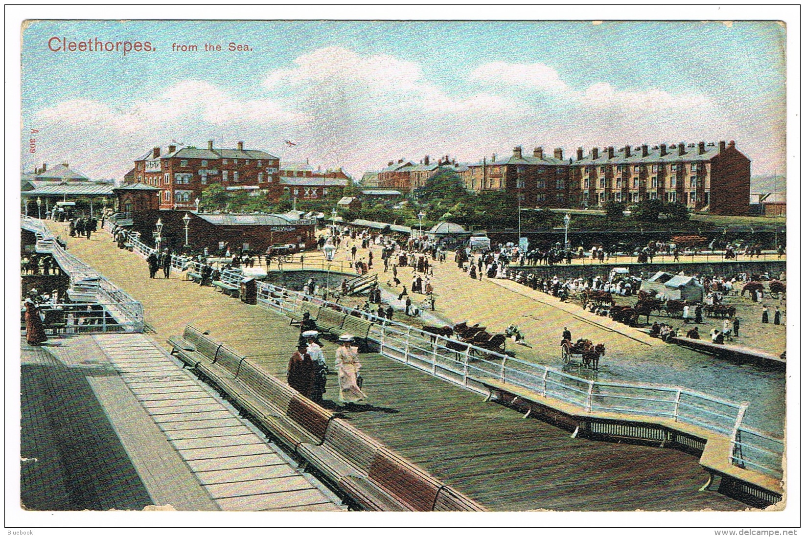 RB 1145 - 1913 Pictorchrom Postcard - Cleethorpes From The Pier / Sea - Lincolnshire - Otros & Sin Clasificación