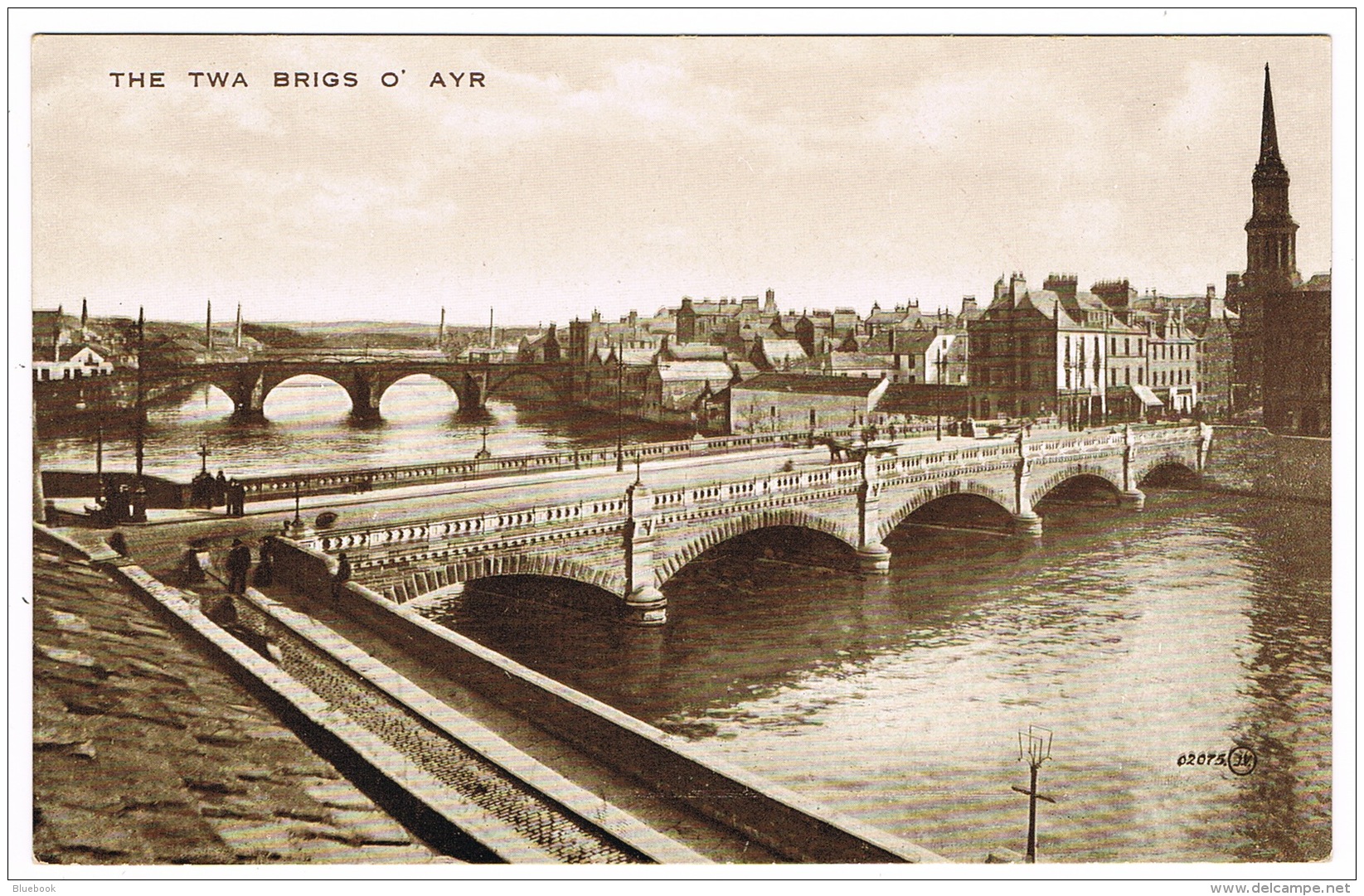 RB 1145 - Early Postcard - The Twa Brigs O' Ayr - Ayrshire Scotland - Ayrshire