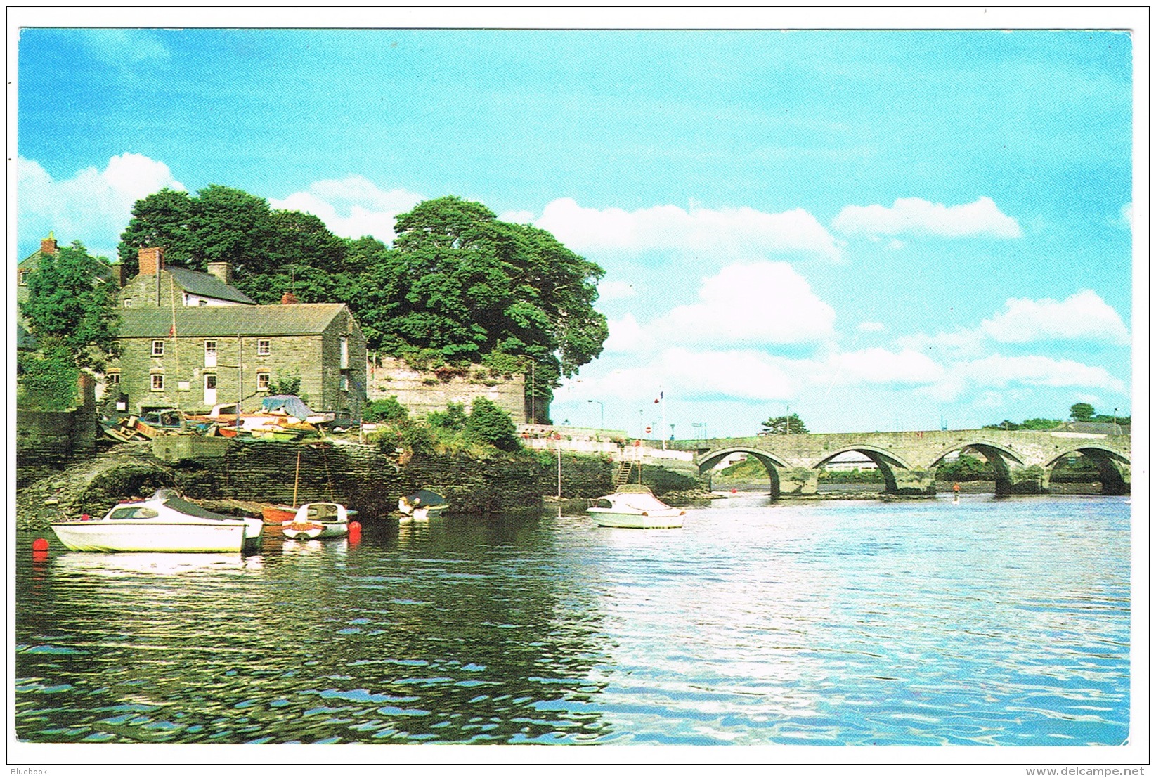 RB 1146 -  Postcard - The Quay &amp; Bridge - Cardigan Wales - Cardiganshire