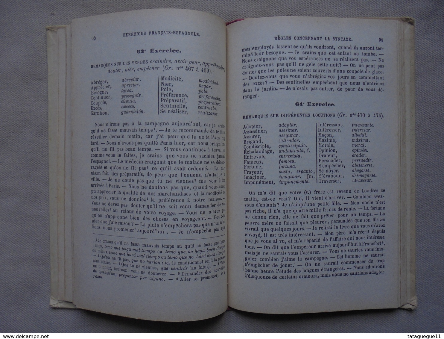 Ancien - Livre L'ESPAGNOL Enseigné par la pratique 1905