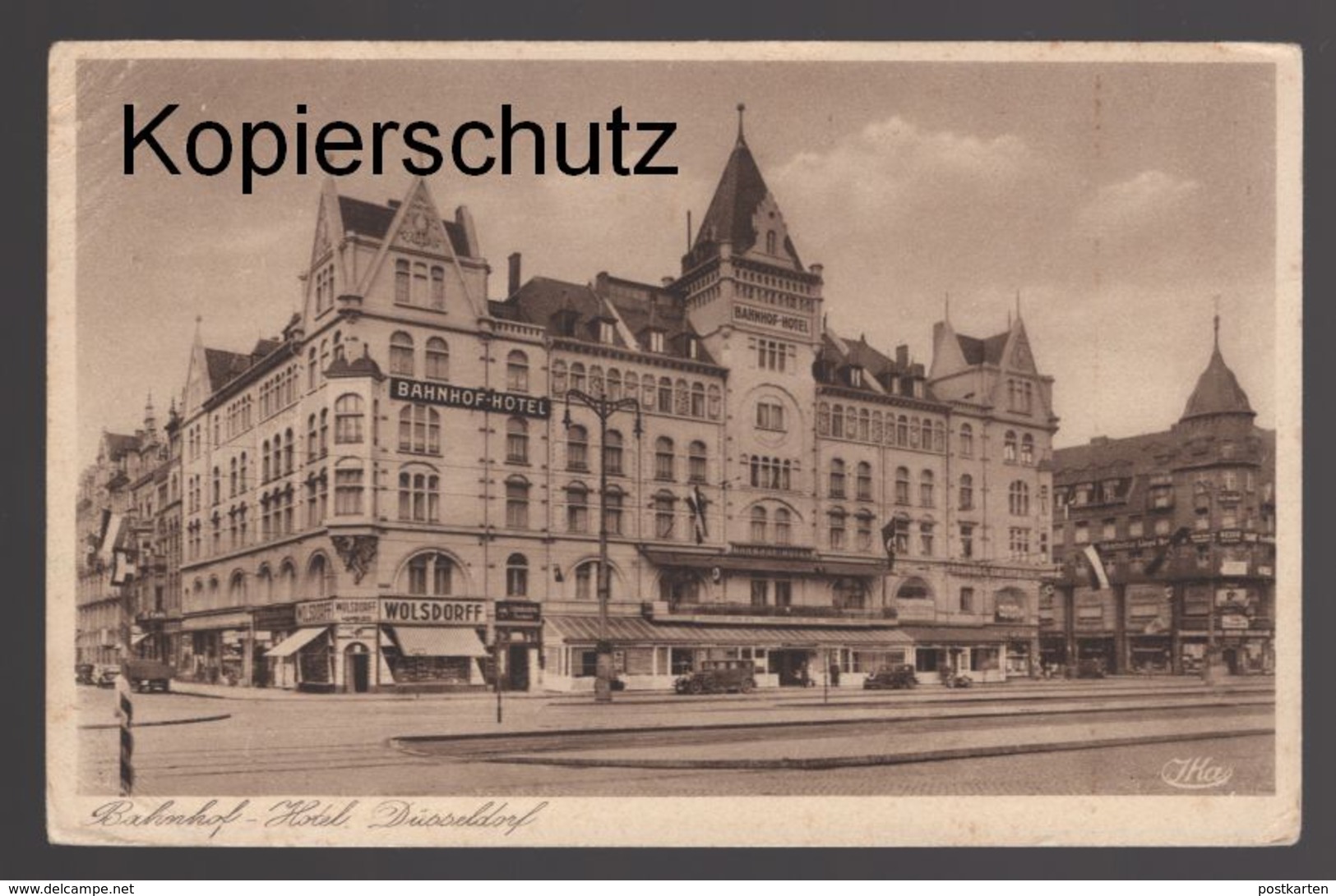 ALTE POSTKARTE BAHNHOF-HOTEL DÜSSELDORF Wolsdorff Postcard Cpa AK Ansichtskarte - Duesseldorf