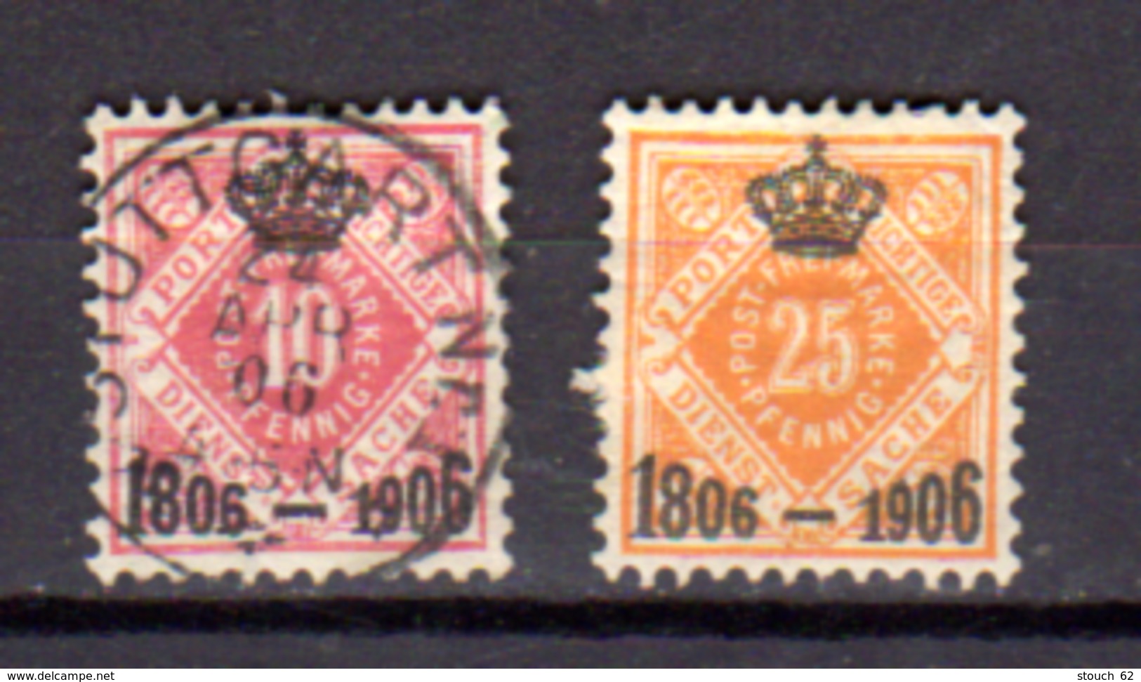 1906  Service, 100 Ans Du Royaume, 30  Ø   Et 32*, Cote 77 E   Frais Et Bon Centrage - Andere & Zonder Classificatie