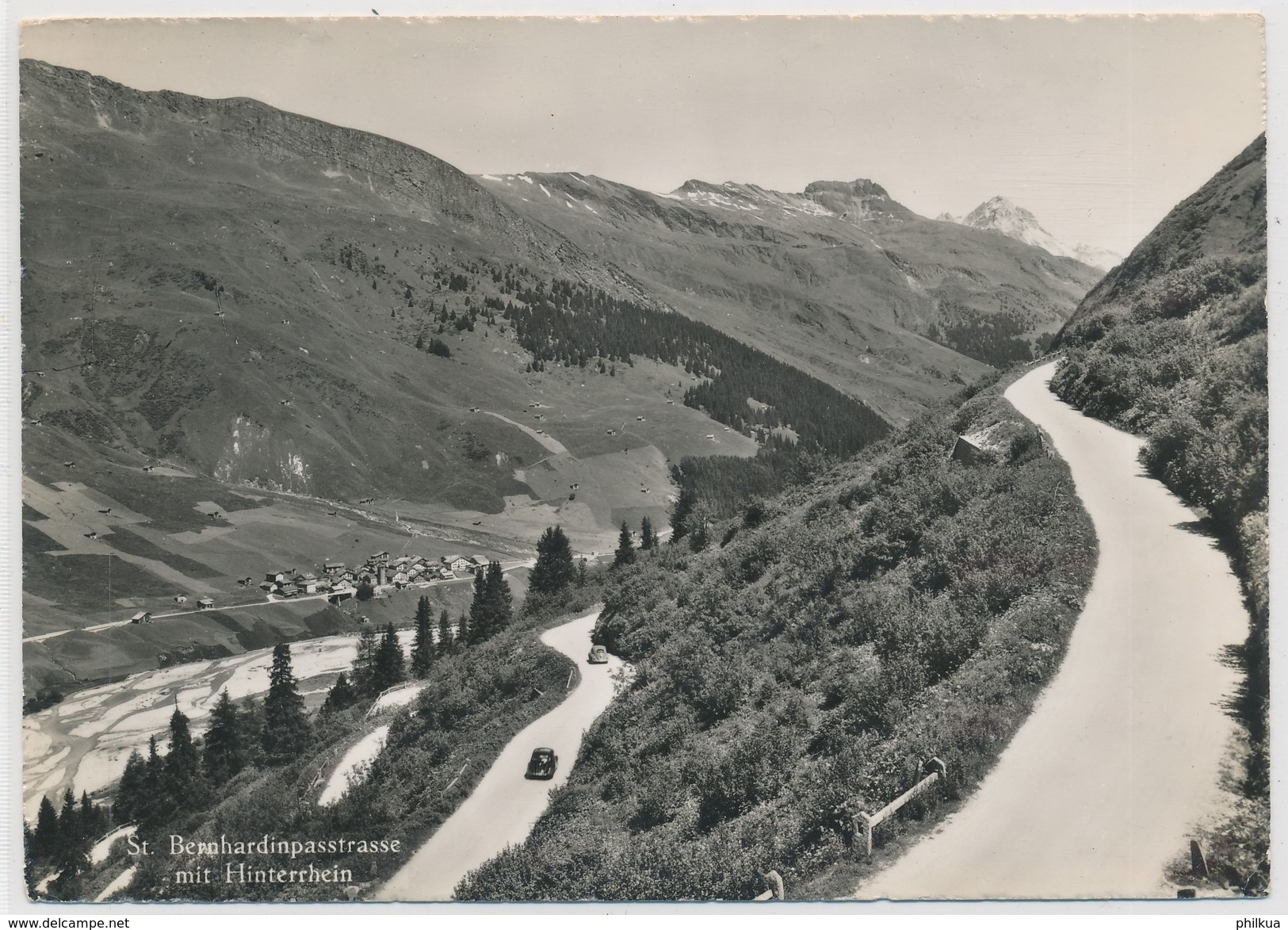 St. Bernhardinpass Mit Hinterrhein - Edition Hugo Kopp Zürich - Hinterrhein