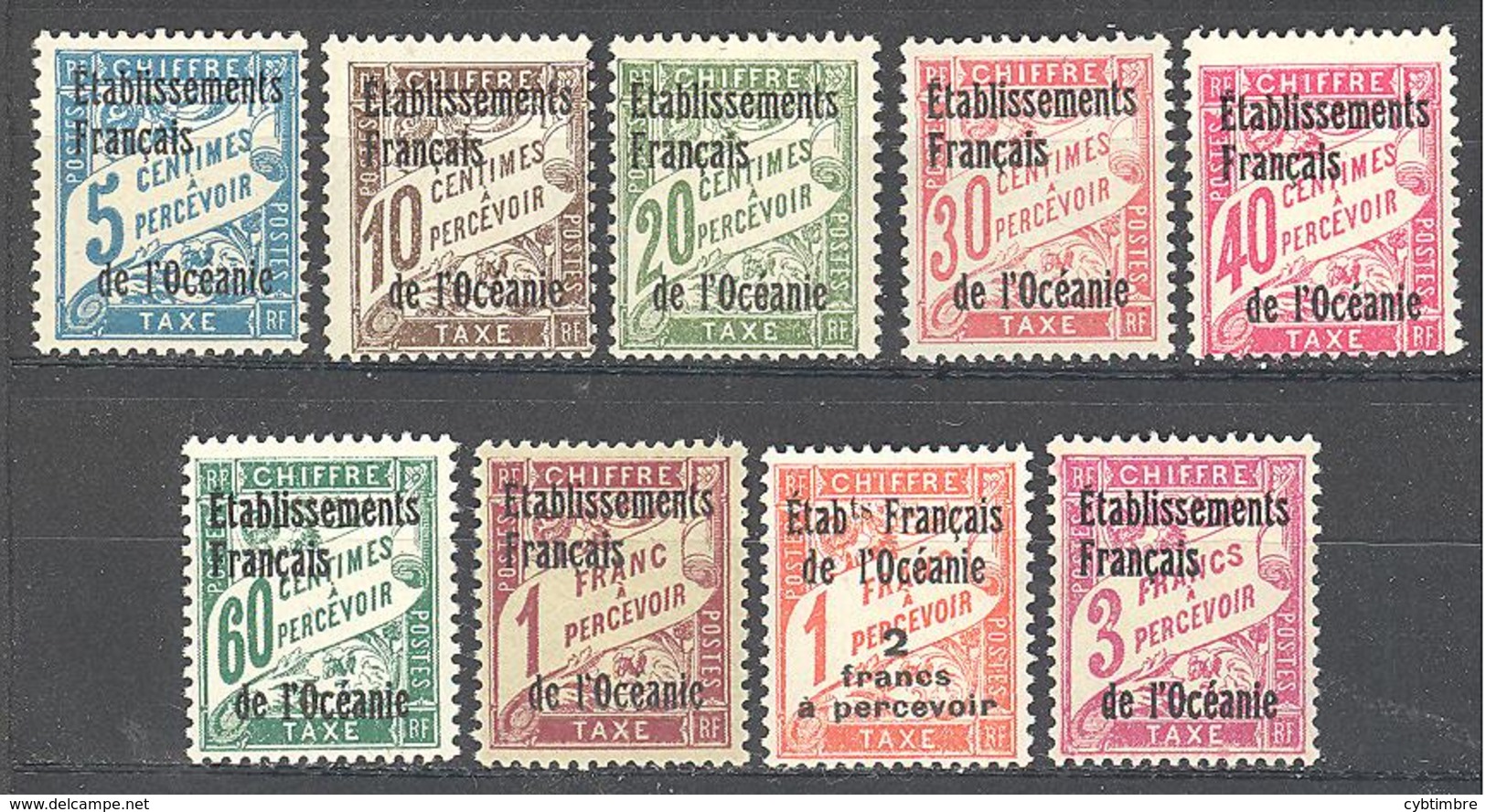 Oceanie: Yvert N° Taxe 1/9* - Timbres-taxe