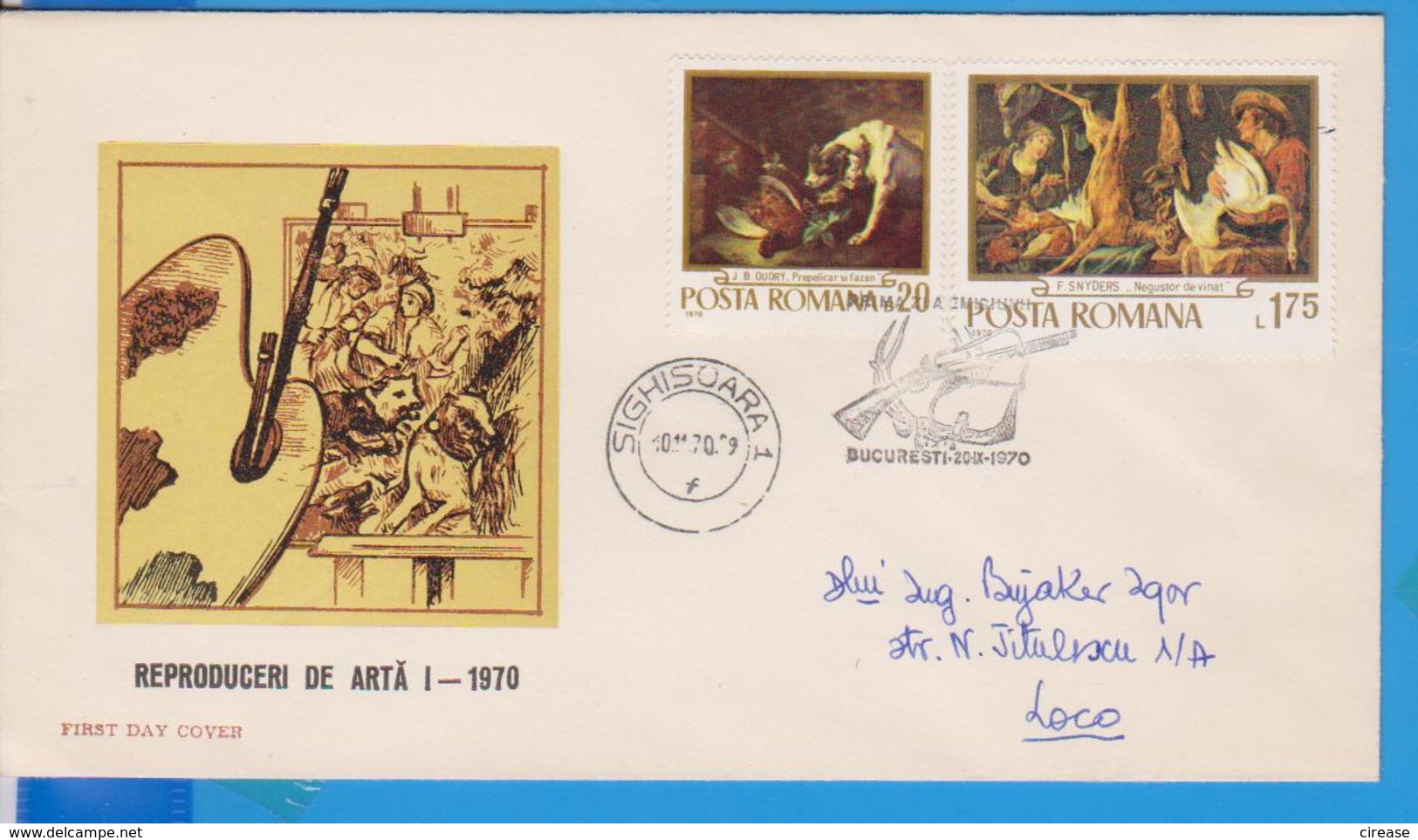 BRUKENTHAL MUSEUM ART PAINTING HUNTING ROMANIA FDC - FDC