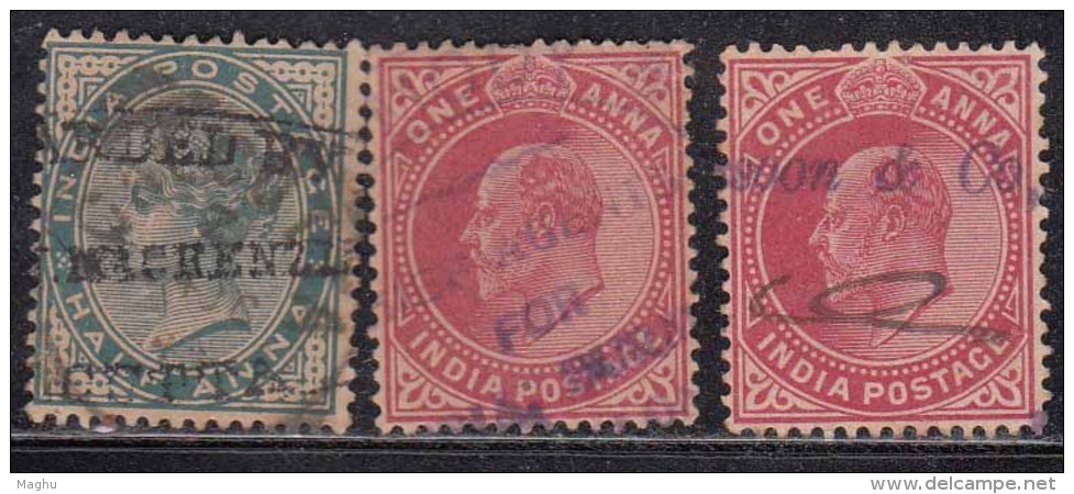 30 No's Commercial Local Overprint / Forwarding Agents, Overprints, British India Used QV &amp; Edward Series, As Scan - 1852 Provincie Sind