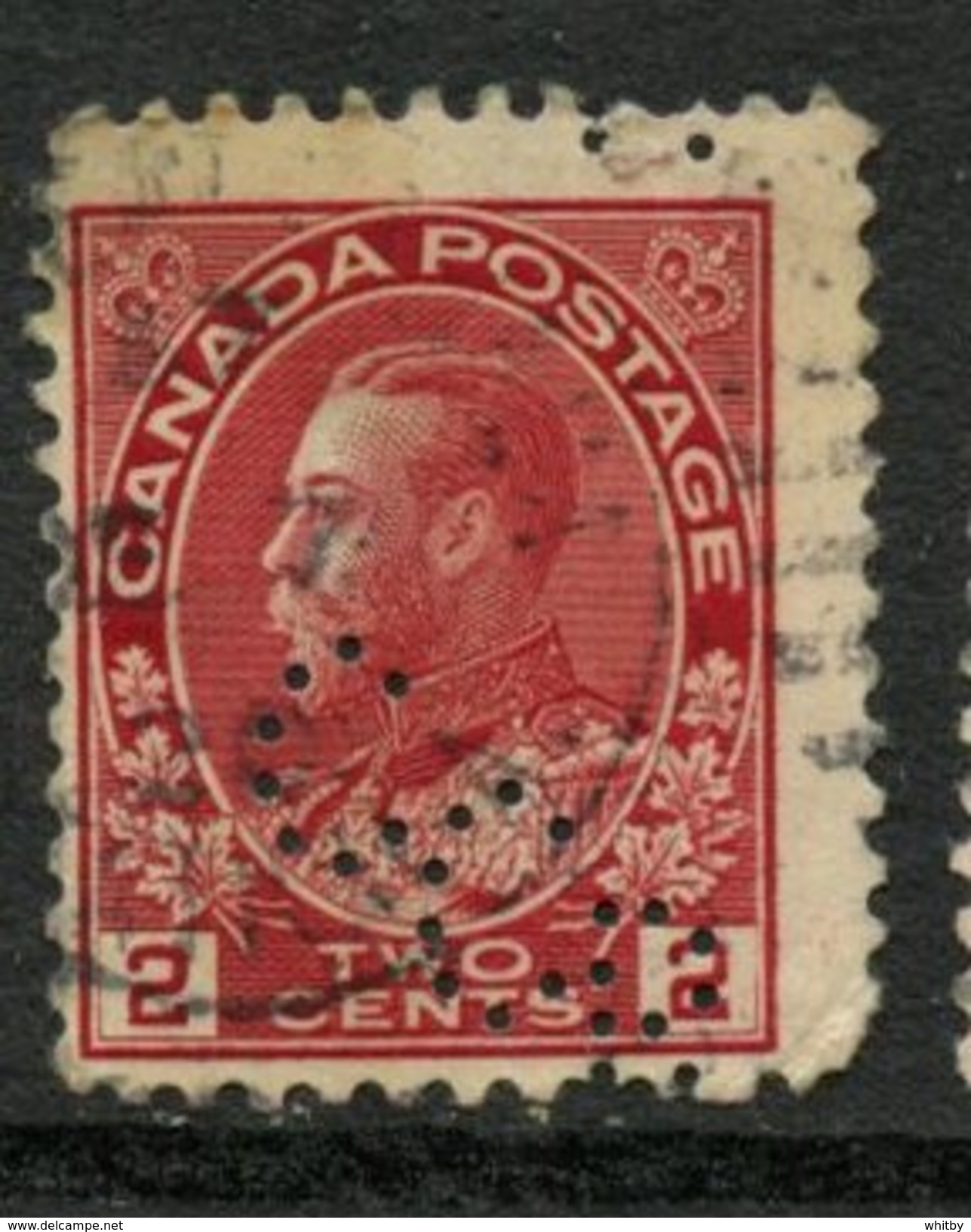 Canada 1911 2 Cent George V Admiral Issue 106xx  Canadian Consolodated Rubber Co - Perforadas