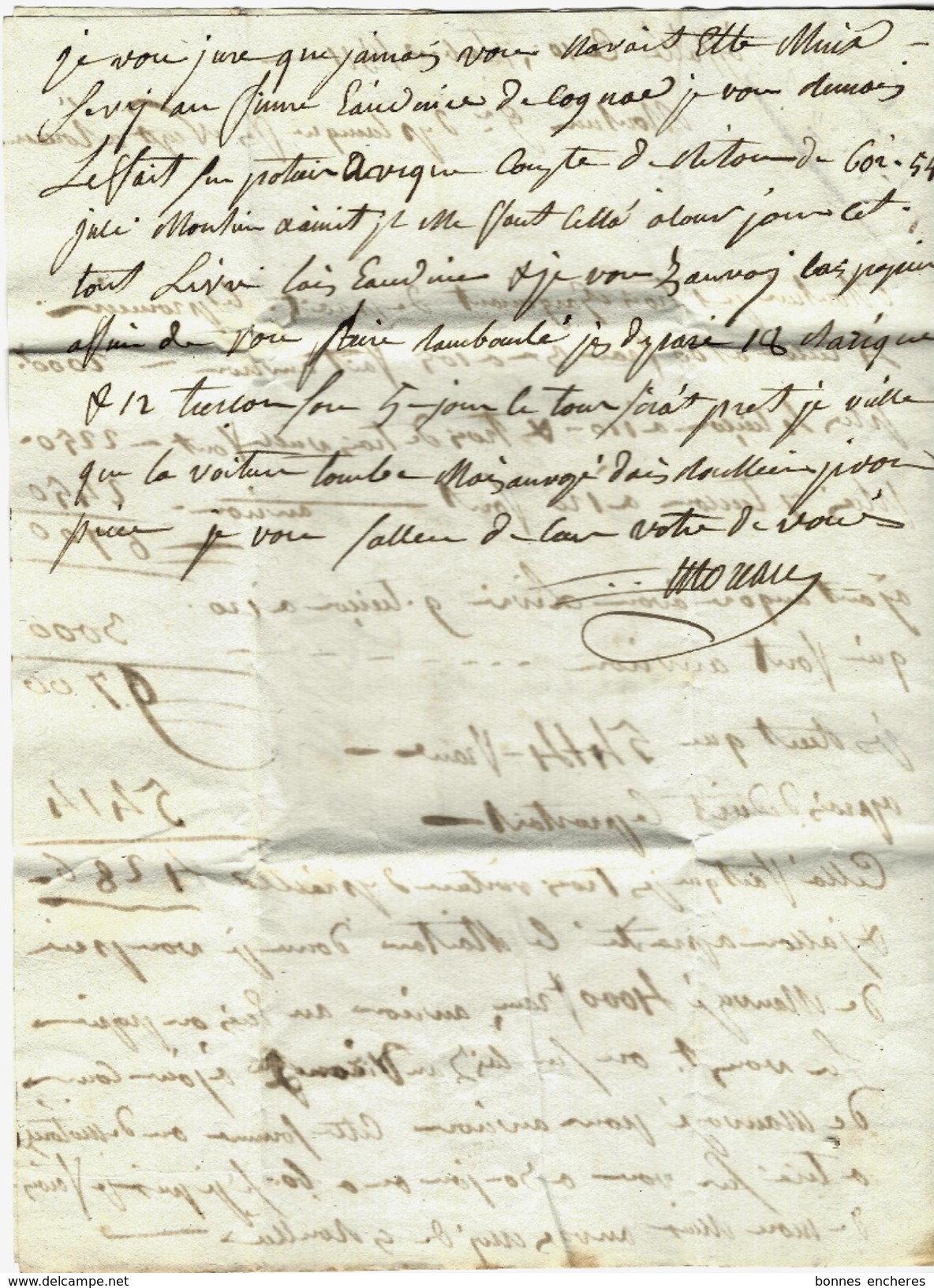 1811 LETTRE Par Moreau Producteur D'eau De Vie à Cognac Sign. Maçonnique  Pour Deplanque Fils à Rouen B.E.V.SCANS - Manuscripts