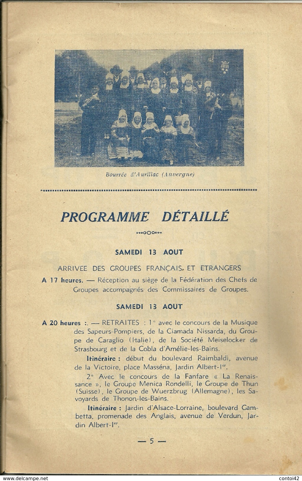 06 NICE FOLKLORE CATALAN BELGIQUE TOURAINE BOURGOGNE DAUPHINE ALSACE BRETAGNE BULGARIE ALLEMAGNE ITALIE PUB - Programs