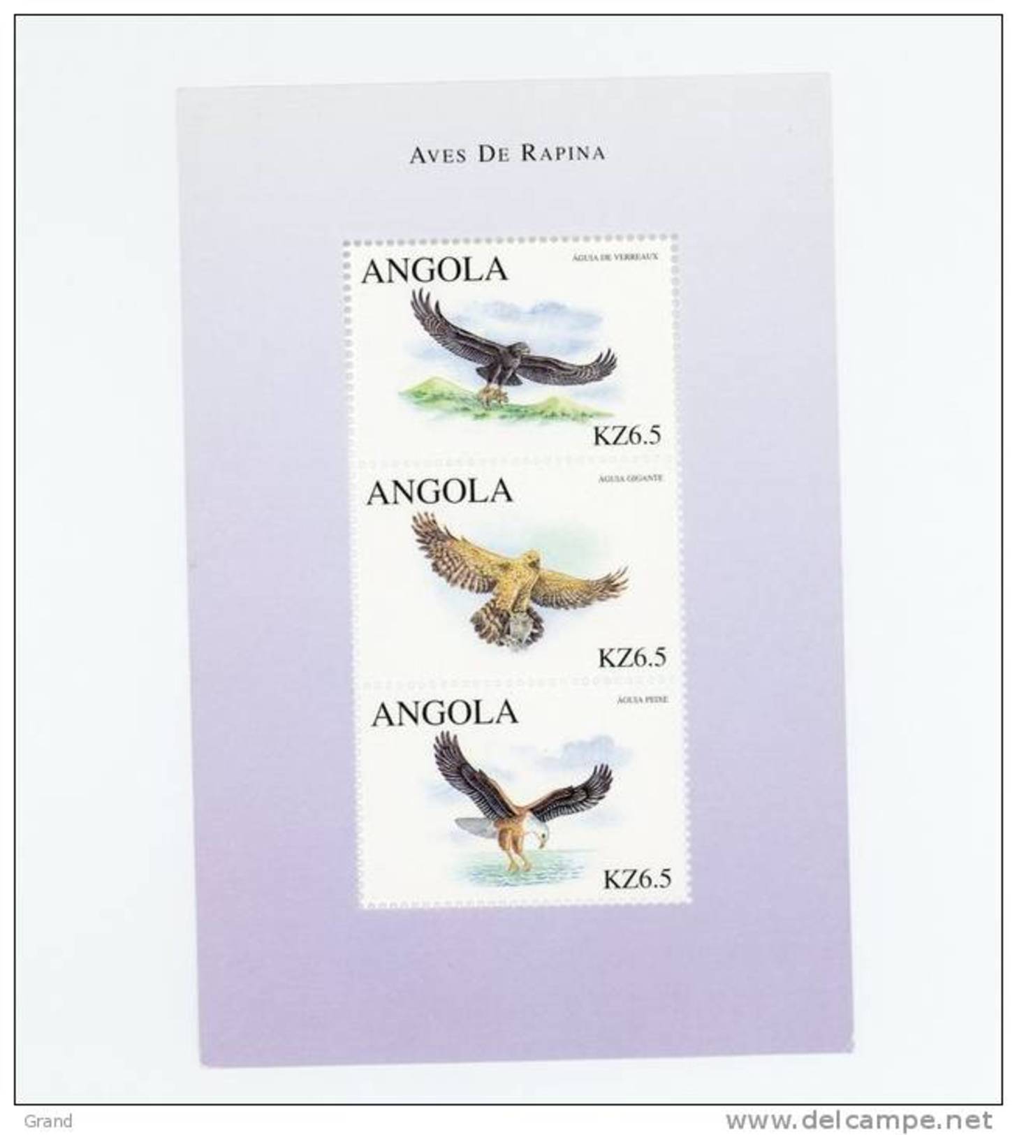 Angola-2000-Aigles-YT 1363E/G***MNH  -valeur 12 Euro - Eagles & Birds Of Prey