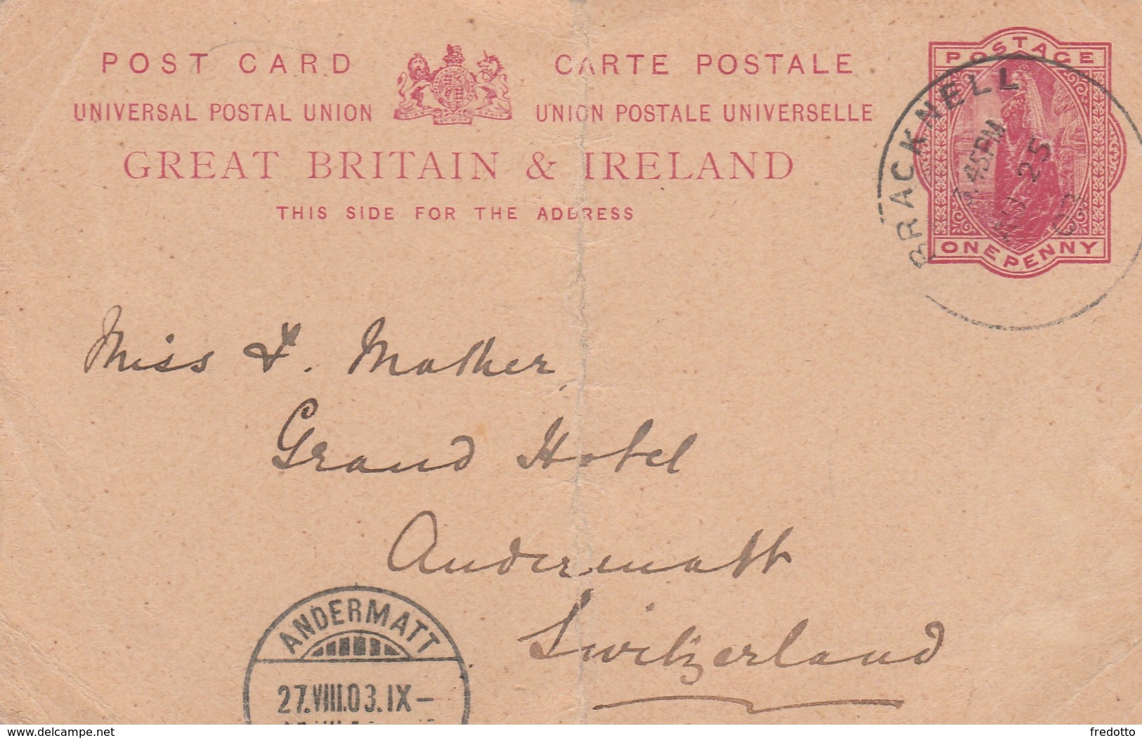 Ganzsache Grossbritanien & Irland 1903 - Interi Postali