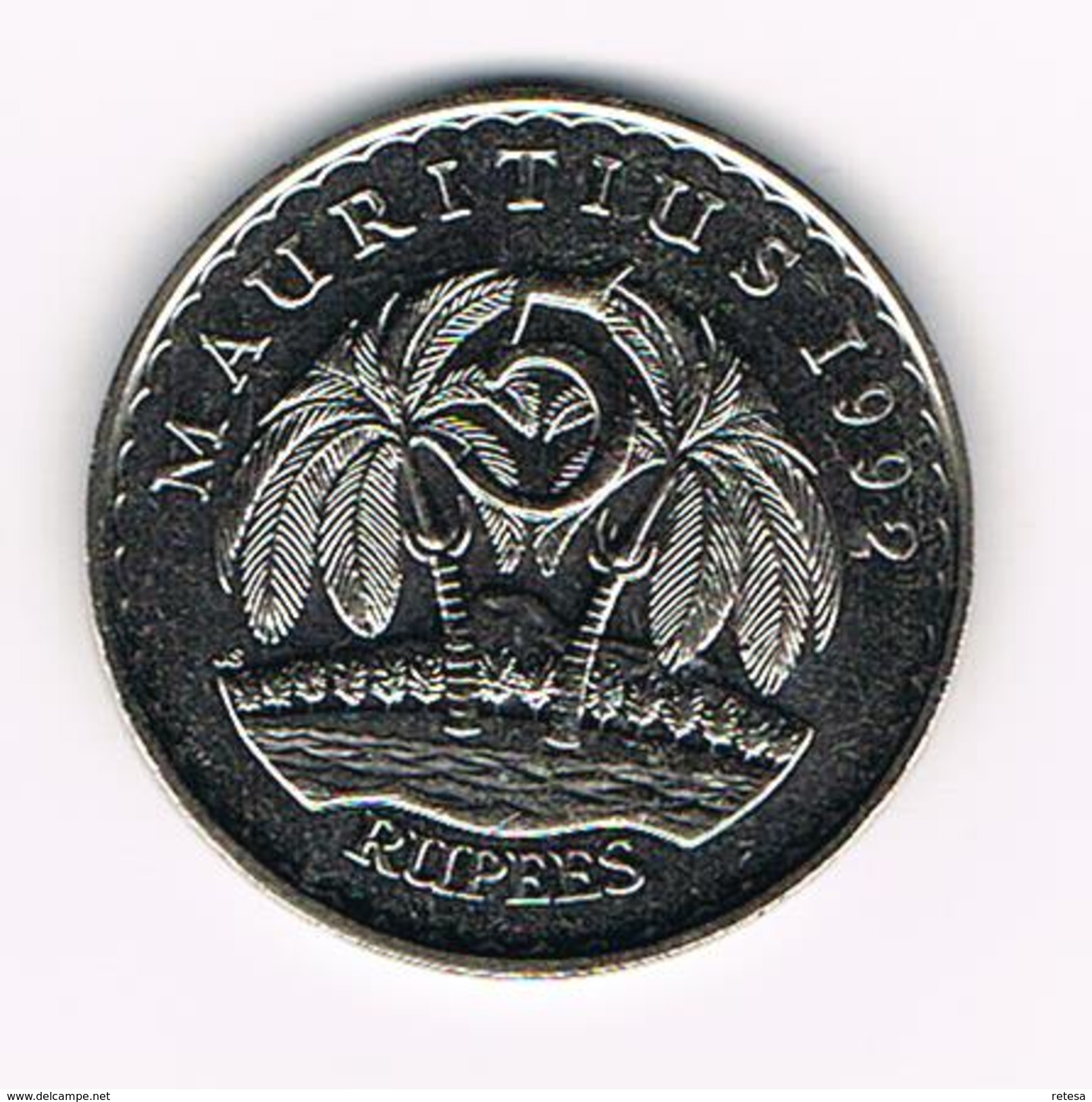 ) MAURITIUS  5 RUPEES   1992 - Maurice