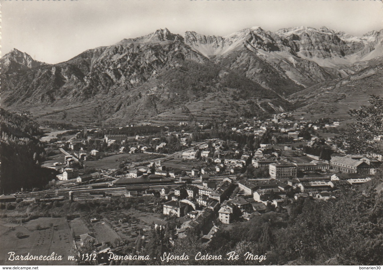 CPSM ITALIE BARDONECCHIA PANORAMA SFONDO CATENA RE MAGI - Otros & Sin Clasificación