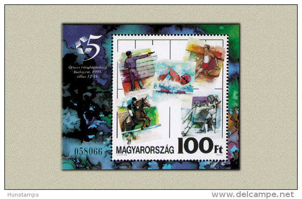 Hungary 1999. Pentathlon Sheet MNH (**) Michel: Block 249 / 1.80 EUR - Unused Stamps