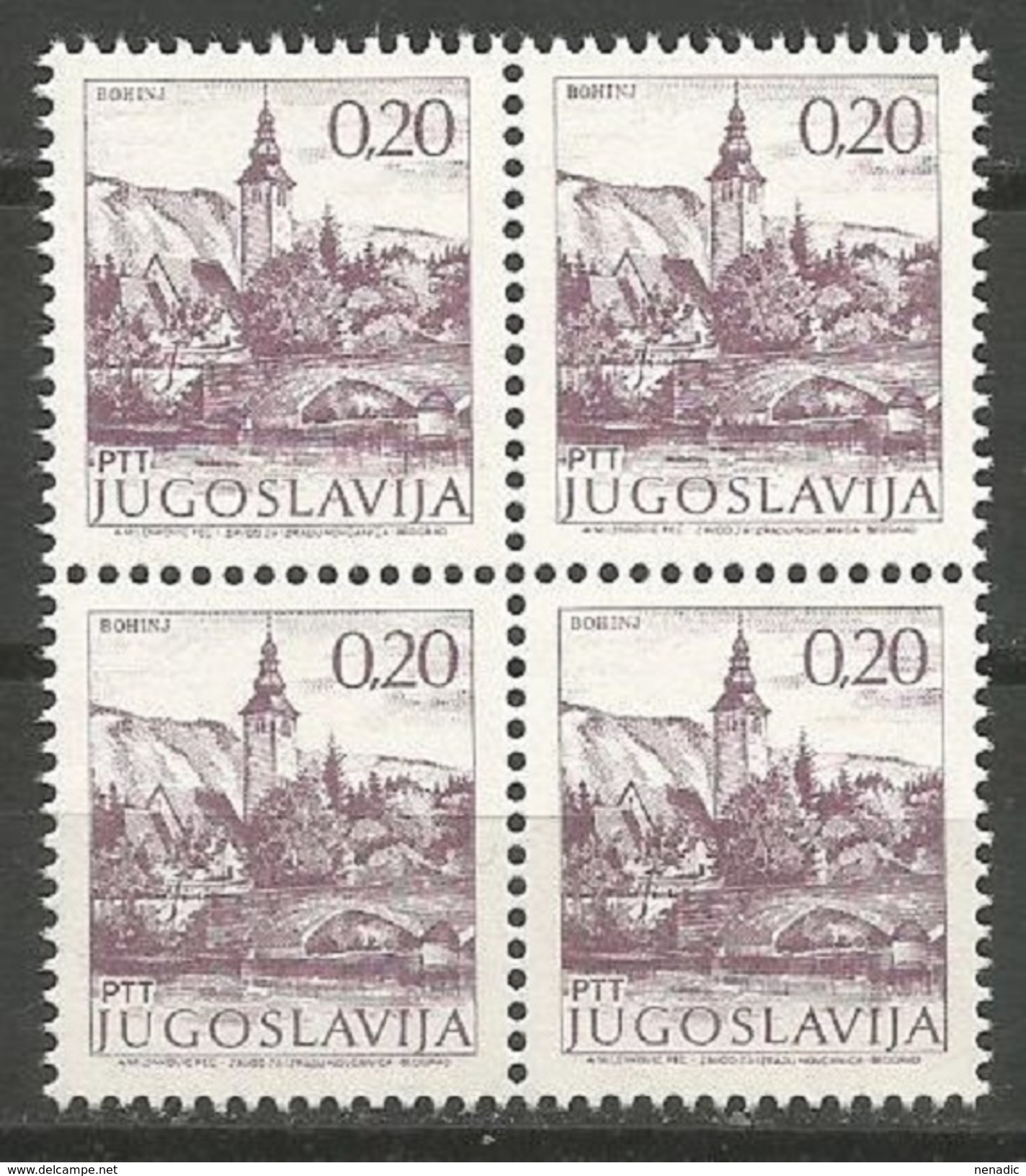 Yugoslavia,Tourist Motives 1978.,block Of Four-perforation 13 1/4,MNH - Unused Stamps