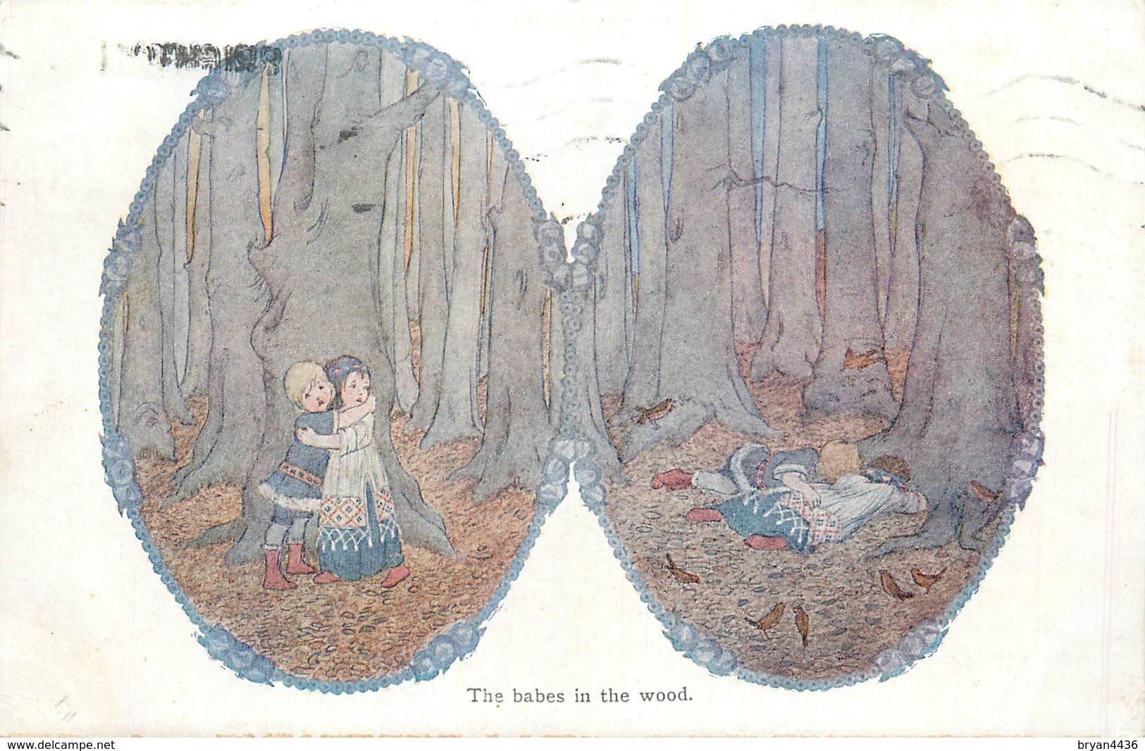 ILLUSTRATED BY H. WILLEBEEK LE MAIR - "THE BABES IN THE WOODS" - CPA VOYAGEE En 1917. - Le Mair