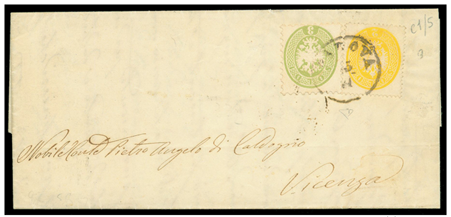 PADOVA C1/5, Lettera Per Vicenza Affrancata Col 2+3 Sd.(37,41), Firma E.Diena. / [COVER] - Other & Unclassified