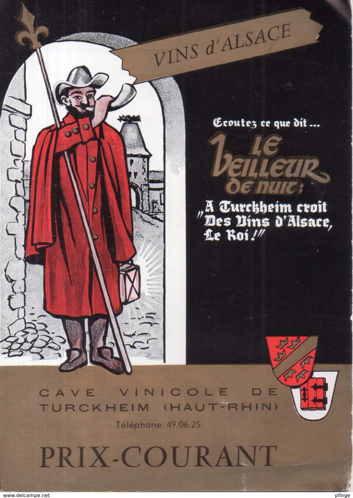 Cave Vinicole De Turckheim - Bon De Commande - Descriptif Et Tarifs, 1967 - Autres & Non Classés