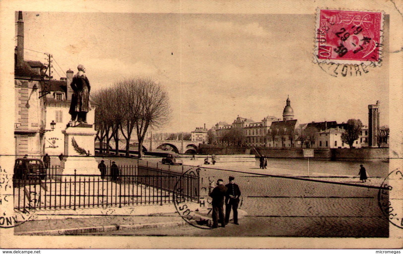 CHALON-sur-SAÔNE - Statue De Nicéphore Niepce, L'Hôpital Et La Tour Du Doyenné - Chalon Sur Saone