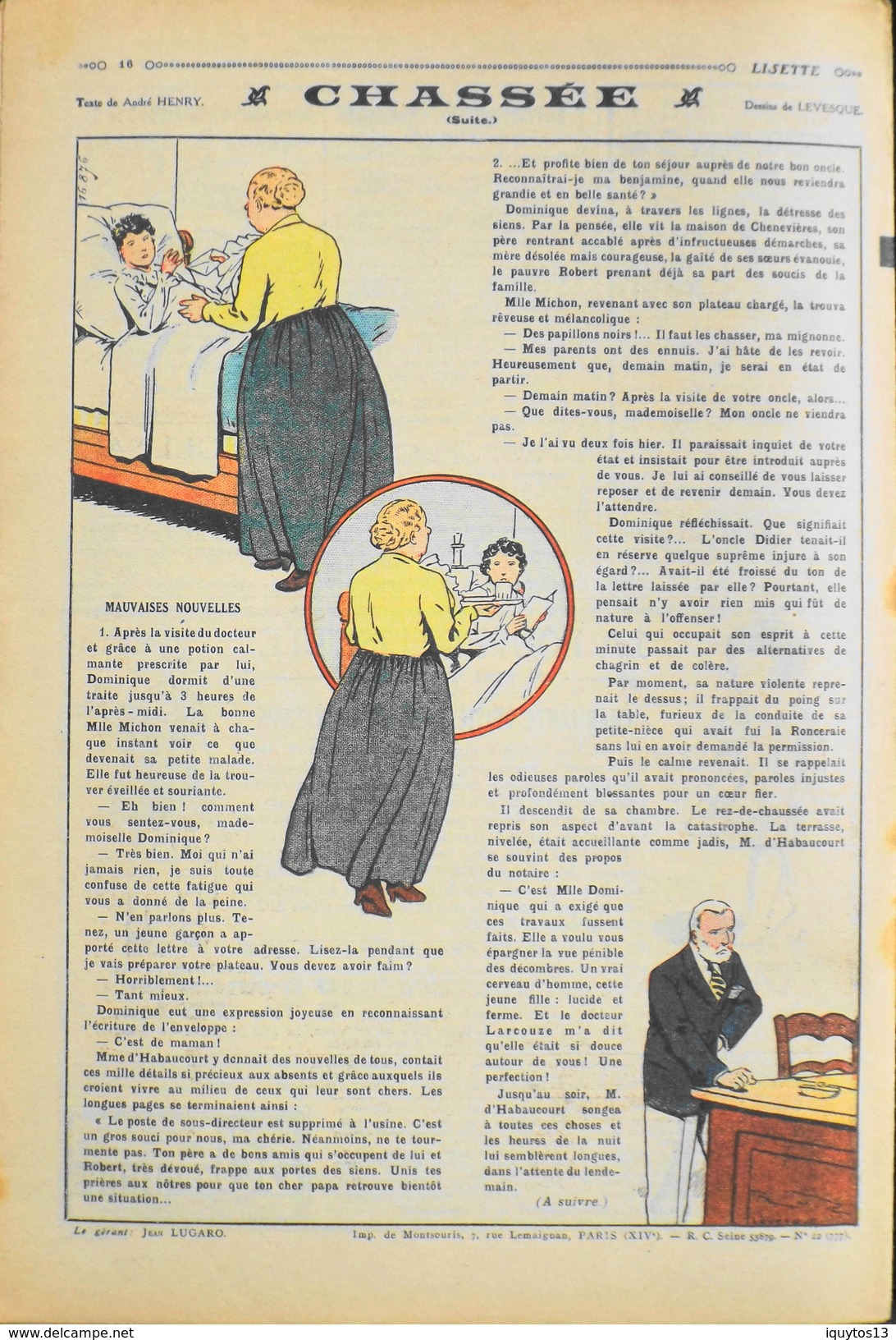 LISETTE - Journal Des Fillettes - N° 22 - Seizième Année - Dimanche 31 Mai 1936 - En BE - Lisette