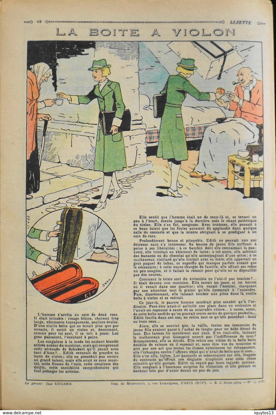 LISETTE - Journal Des Fillettes - N° 23 - Seizième Année - Dimanche 7 Juin 1936 - En BE - Lisette