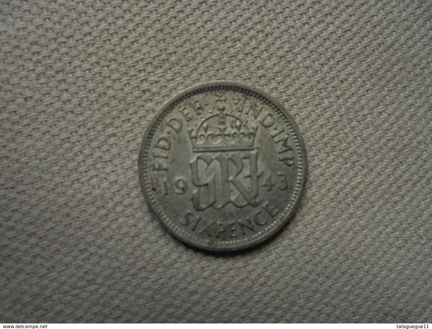 Ancien - Pièce De Six Pence Georges VI 1943 - H. 6 Pence