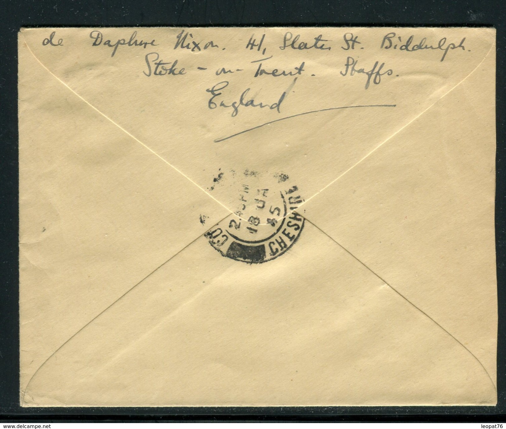 Grande Bretagne - Entier Postal + Complément De Stoke On Trent Pour La France En 1945 -  Ref A81 - Material Postal