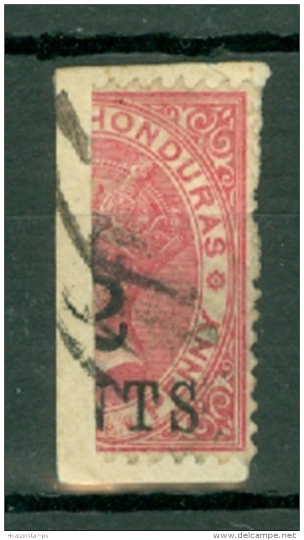 British Honduras: 1888/91   QV - Surcharge   SG37a    Bisected (1c) On 1d    Used On Piece - Honduras Británica (...-1970)