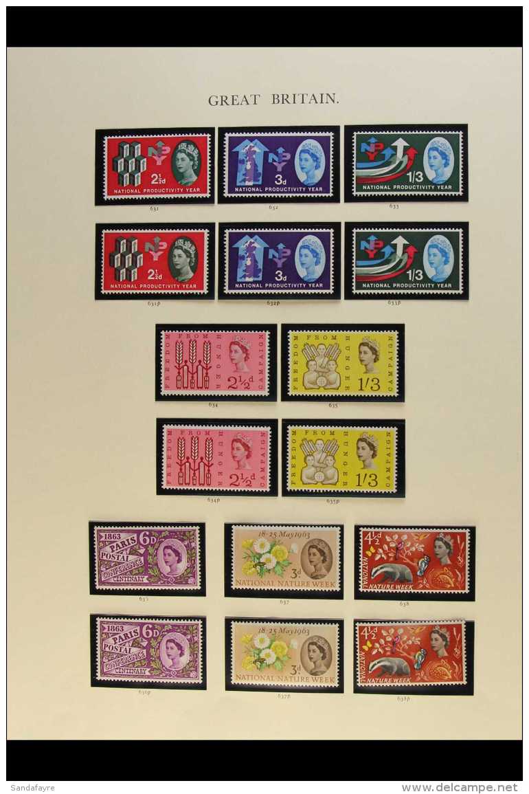 1962-1964 COMMEMS COMPLETE NHM  A Complete Run Of Ordinary And Phosphor Commemorative Sets For The Period, Very... - Other & Unclassified