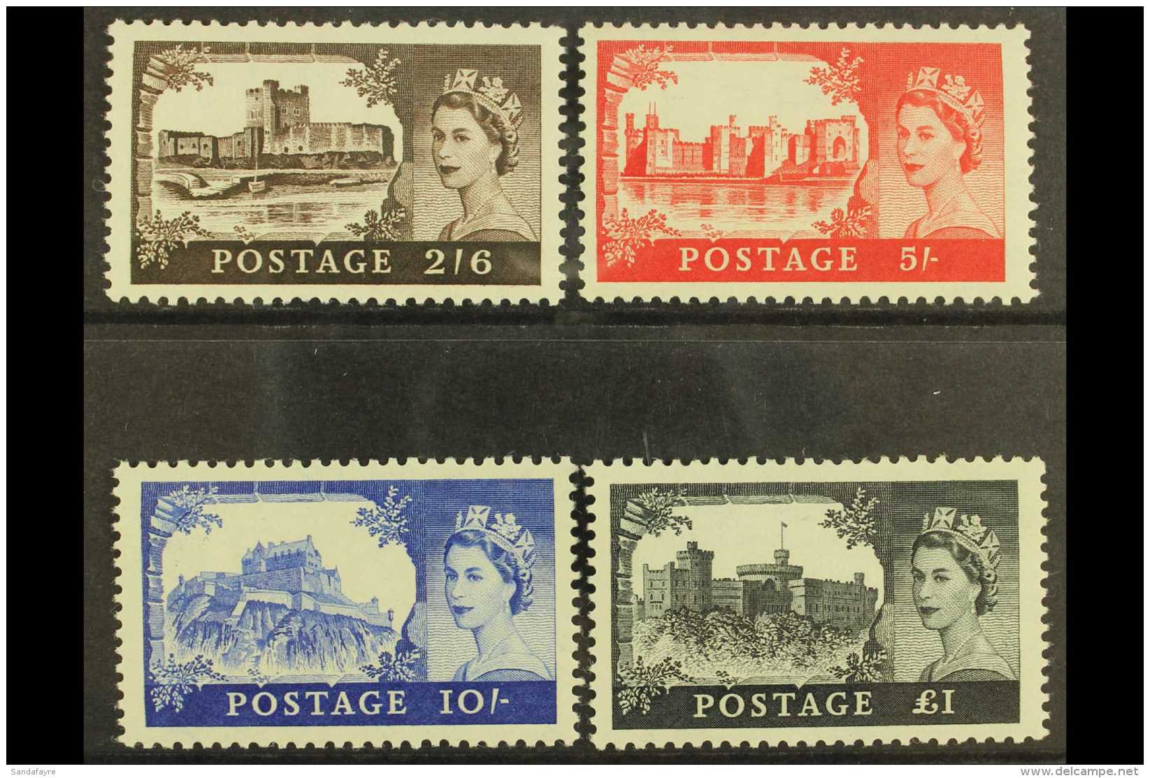 1955  Waterlow Castles High Values Set, SG 536/39, Never Hinged Mint. (4 Stamps) For More Images, Please Visit... - Sonstige & Ohne Zuordnung