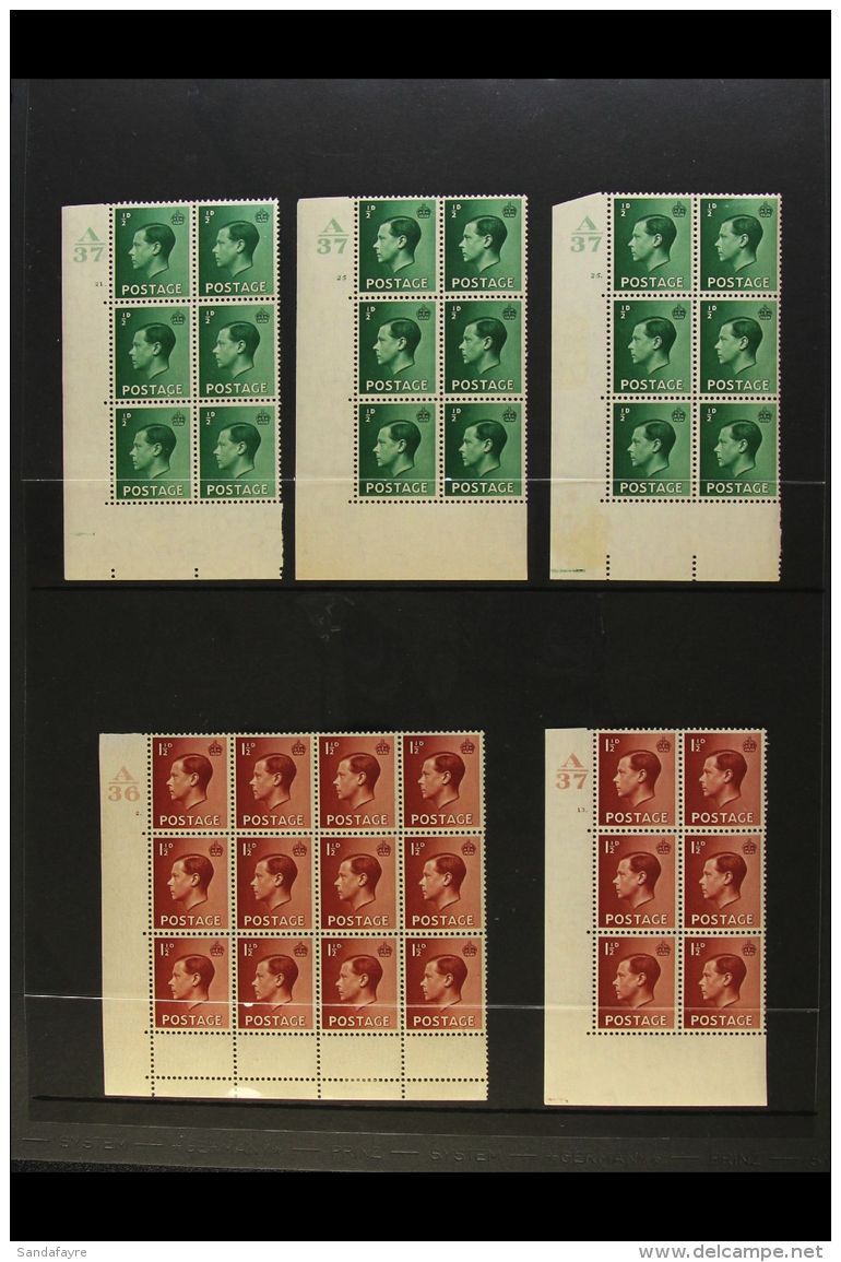 1936 CONTROL &amp; CYLINDER BLOCK COLLECTION  An Interesting Mint Or Never Hinged Mint Collection Of Cylinder... - Unclassified