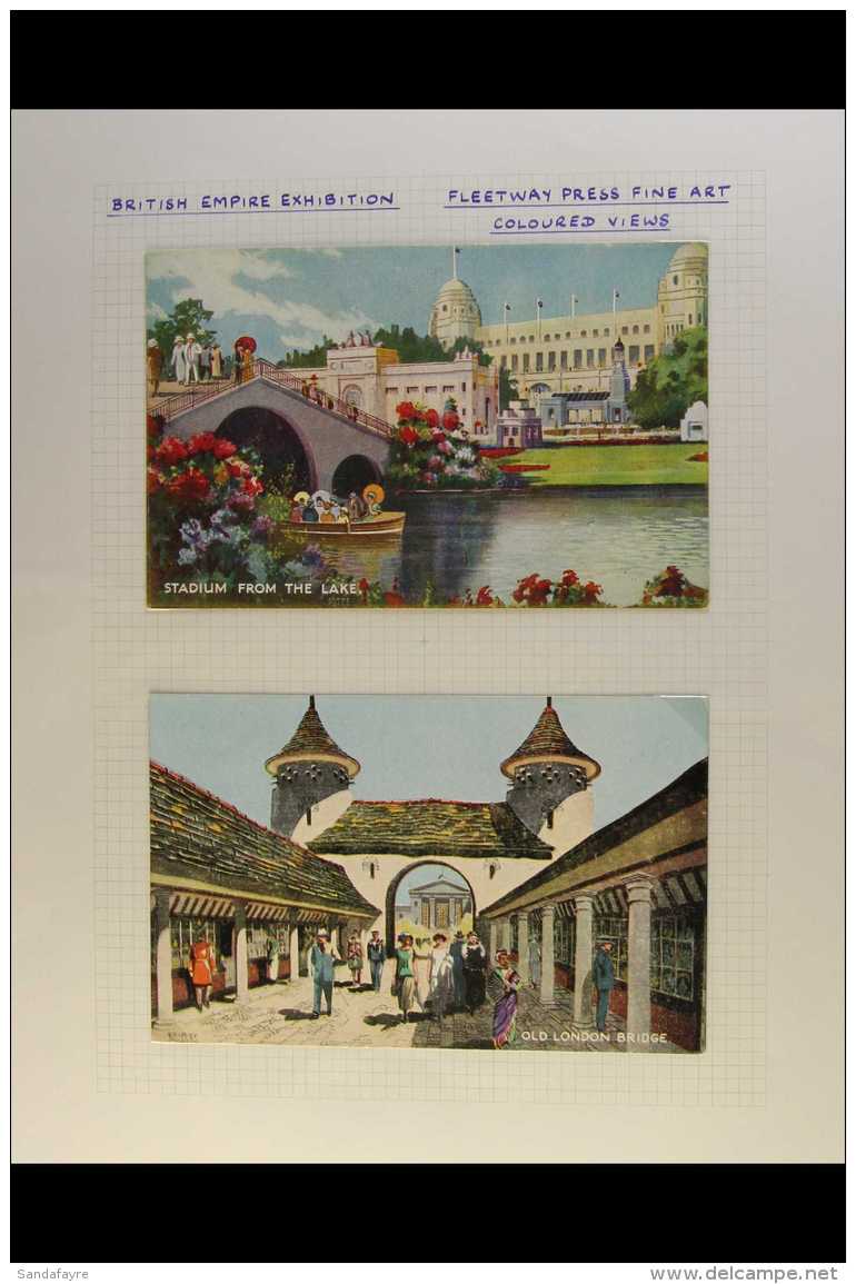1924-25 BRITISH EMPIRE EXHIBITION PICTURE POSTCARDS.  A Delightful Collection Of Fleetway "FINE ART" Coloured... - Unclassified