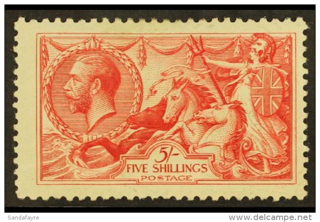 1915  5s Pale Carmine De La Rue Seahorse, SG 410, Very Fine Mint. For More Images, Please Visit... - Unclassified