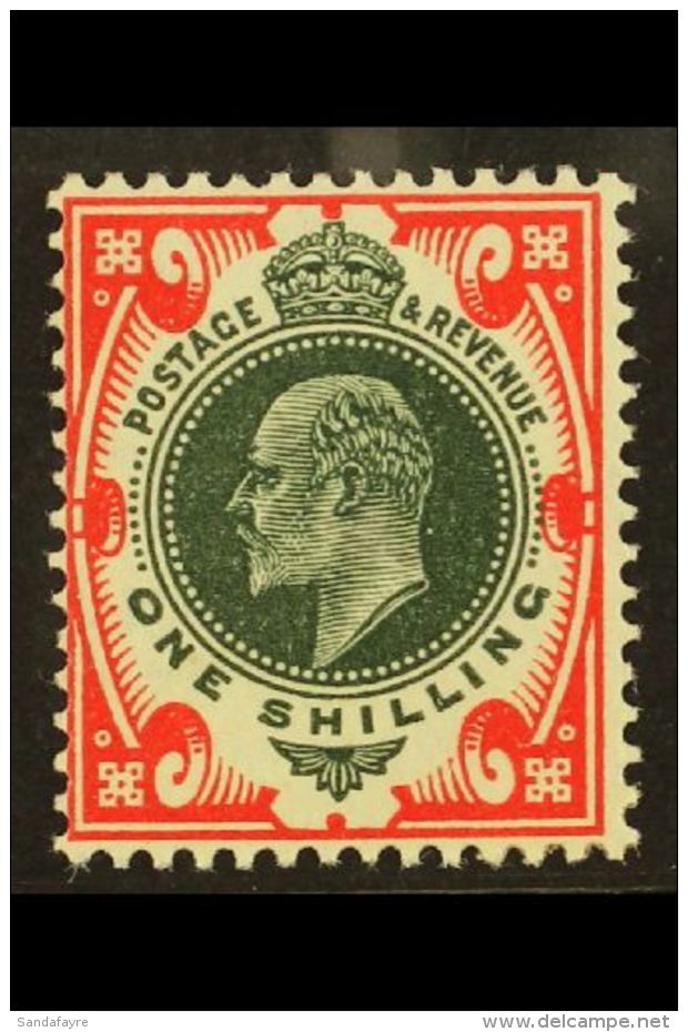 1911  1s Dark Green And Scarlet Somerset House, SG 312 / Spec M47(1), Lightly Hinged Mint. For More Images,... - Unclassified