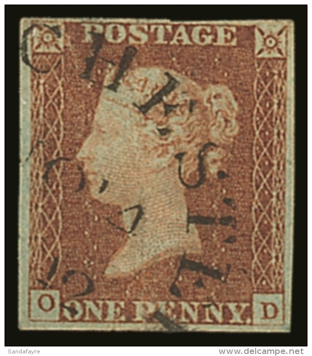 1841  1d Red-brown ('OD' Plate 26) With Large Part Very Fine Wessex Type "DORCHESTER / NO 14 / 1842" Circular... - Sonstige & Ohne Zuordnung