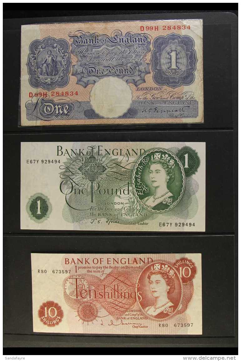 BANK NOTES  Includes 1940-48 &pound;1 Peppiatt (this Good To Fair), 1962-66 10s Hollom, 1966-70 10s Fforde,... - Sonstige & Ohne Zuordnung