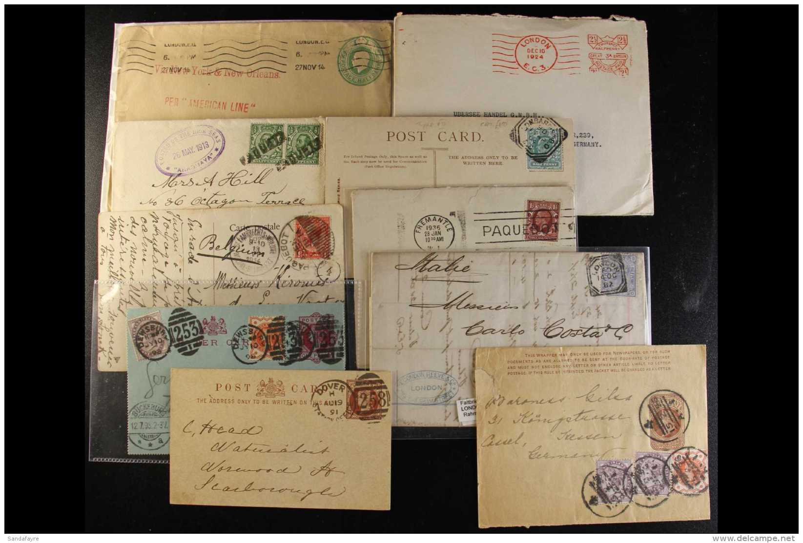 1841-1936 COVERS &amp; CARDS COLLECTION  A Most Interesting Selection Of Postal Stationery, Postcards &amp;... - Andere & Zonder Classificatie