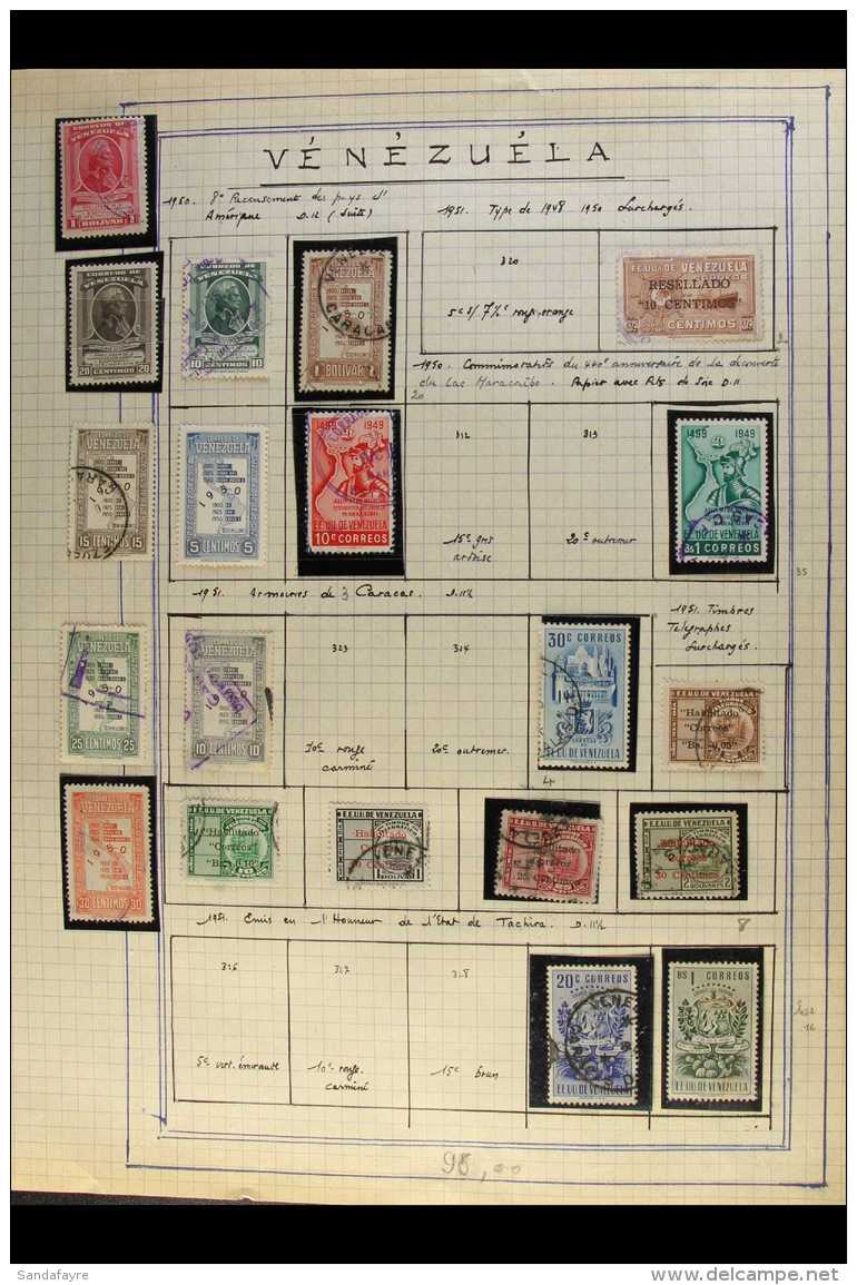 1950-1974 EXTENSIVE ALL DIFFERENT COLLECTION  A Most Useful, Mint &amp; Used Collection Presented On A Variety Of... - Venezuela
