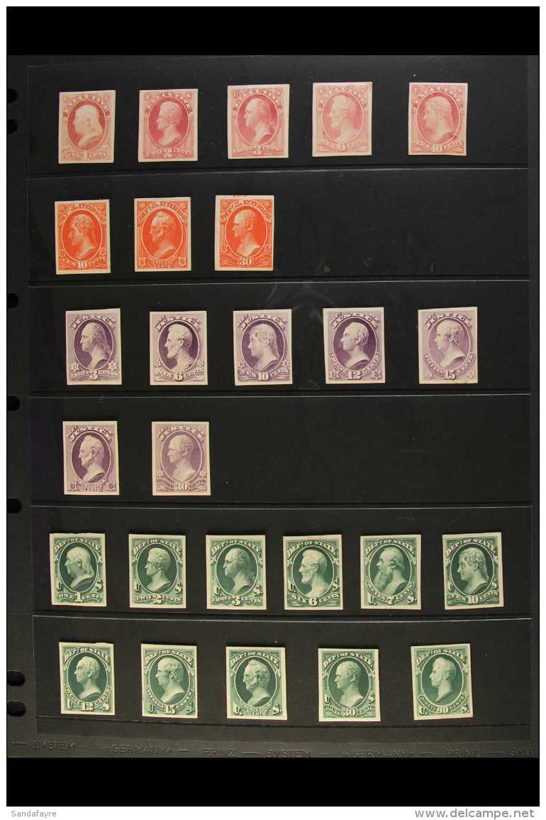 OFFICIAL STAMPS  All Different Collection Of Departmental PLATE PROOFS On Card. With Executive Complete Set Of... - Sonstige & Ohne Zuordnung