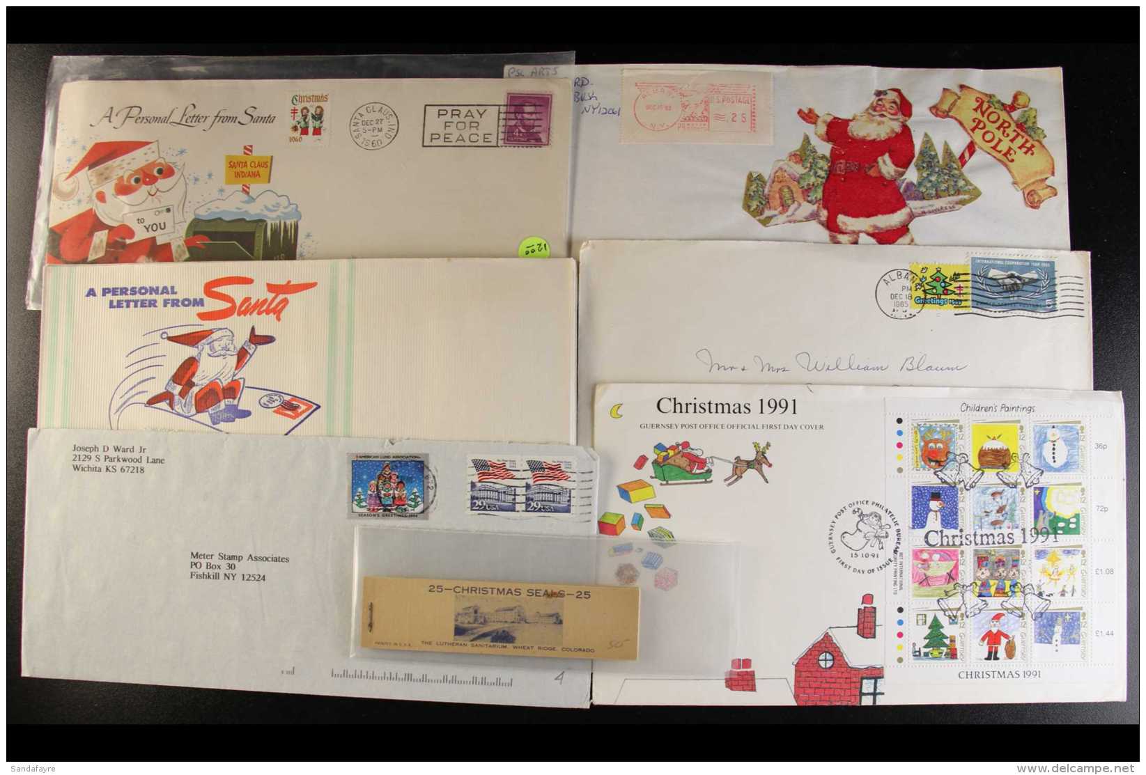 1905-2000s COVERS, CARDS &amp; SEALS  A Shoebox Stuffed With CHRISTMAS Related Covers, Cards &amp; Ephemera,... - Other & Unclassified