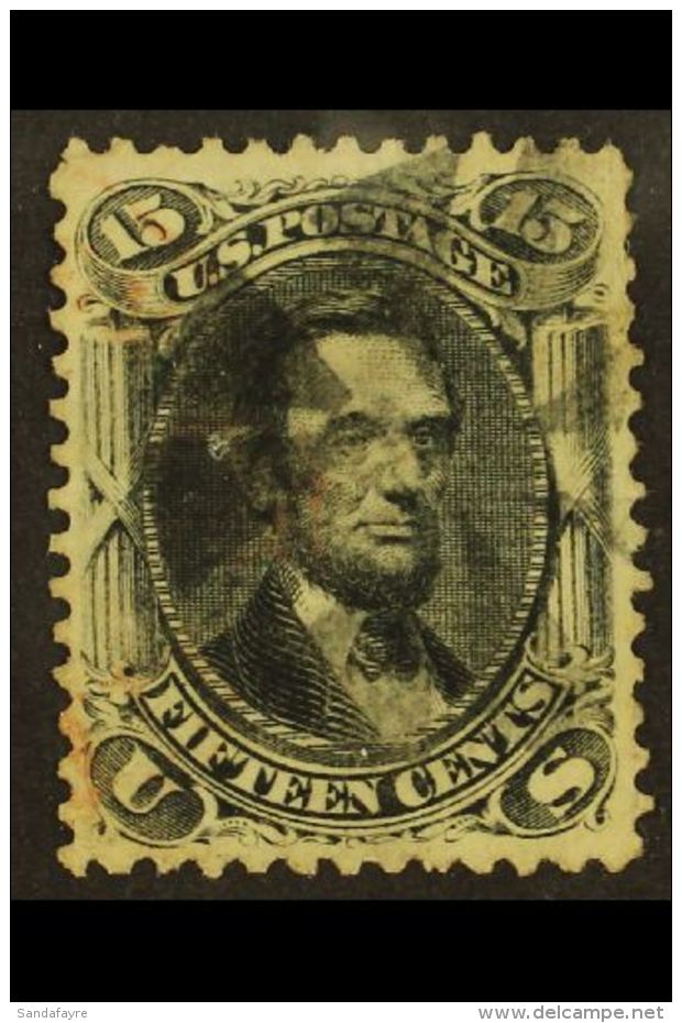 1866  15c Grey-black Lincoln (SG 73, Sc 77), Lightly Used With Extremely Fine Centering. For More Images, Please... - Other & Unclassified