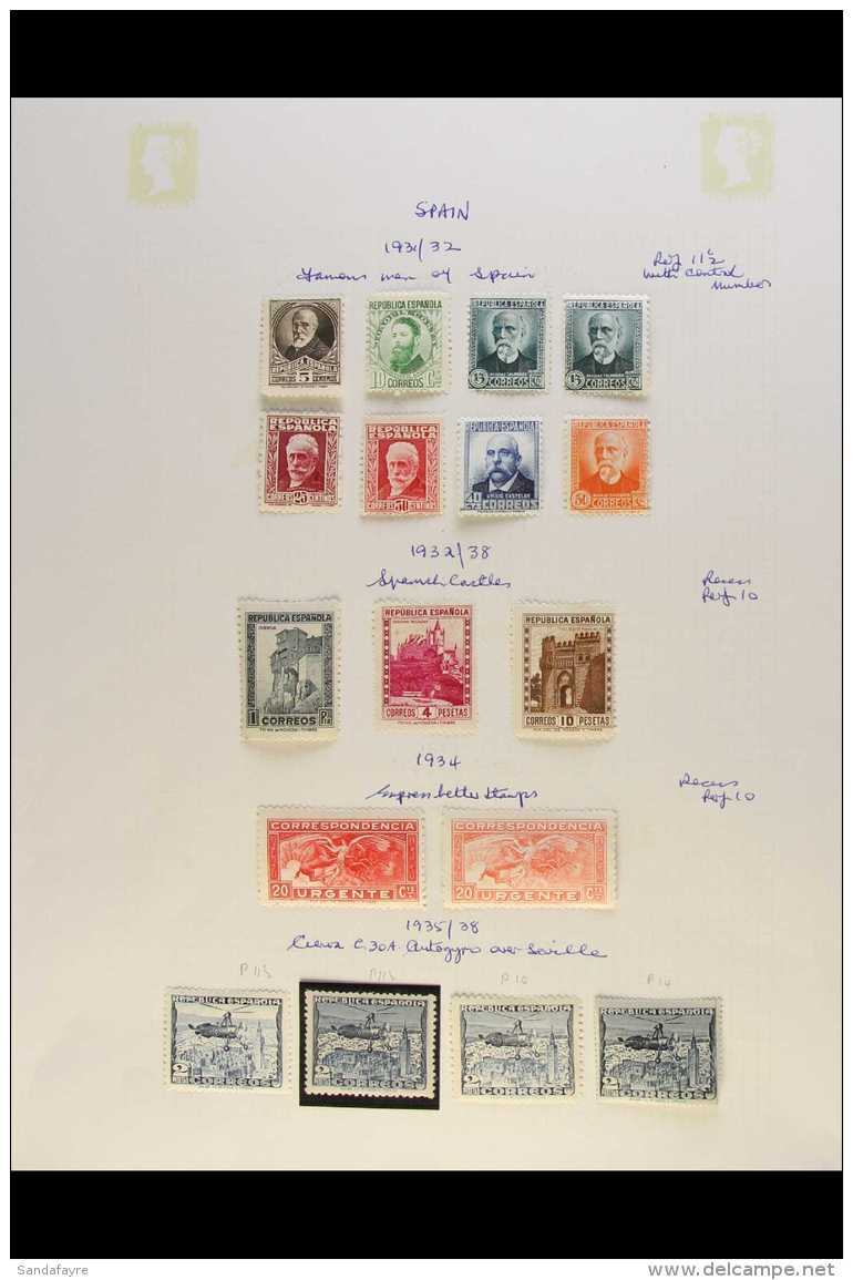 1931 - 1938 ISSUES OF THE REPUBLIC  Superb Mint And Used Collection With Many Complete Sets, Better Items And... - Other & Unclassified