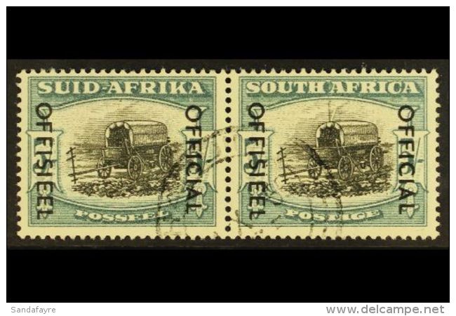 OFFICIAL VARIETY  1950-4 5s Black &amp; Pale Blue-green With "Thunderbolt" Variety (stamp Listed In Union... - Ohne Zuordnung